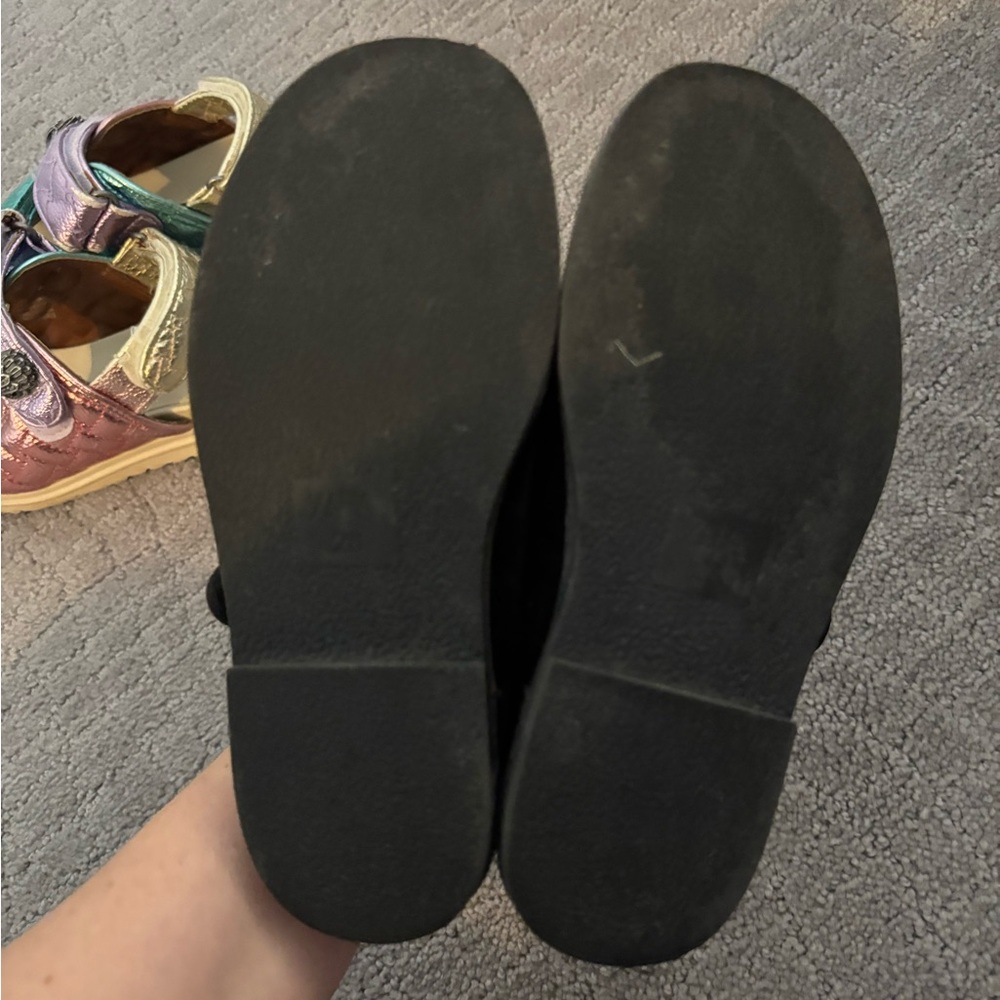Zara velvet Black Kids Mary Jane Shoes - Picture 2 of 5